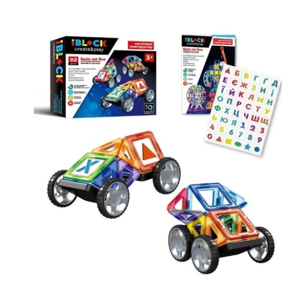 / Магнітний конструктор Iblock 920-02, 32 деталі