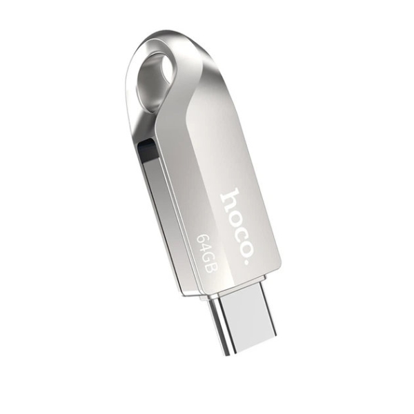 Флеш пам'ять USB 64 GB Hoco UD8 Smart Type-C+USB 3.0 сріблястий