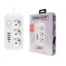 Мережевий фільтр-подовжувач 3 розетки Power Socket F09U 4хUSB/Type C 10 А 1.85 м білий Мережевий фільтр-подовжувач 3 розетки Power Socket F09U 4хUSB/Type C 10 А 1.85 м білий