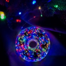 Гірлянда Роса нитка 2000 LED довжина 200 м з пультом від мережі зелена, мультиколір new