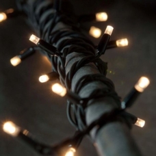 / Світлодіодна гірлянда-нитка чорний дріт 200 LED Magic Lights 14.5 м вулична теплий білий