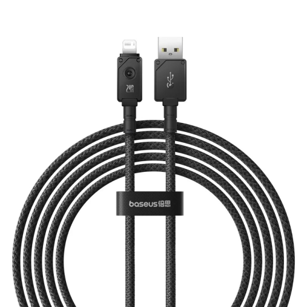 Кабель USB/Apple Lightning 2 м Baseus Unbreakable 2.4 А чорний