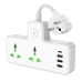 Мережевий фільтр-подовжувач 2 розетки HOCO AC11A Voyage 3хUSB/Type C 10 А 0.085 м білий
