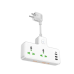 Мережевий фільтр-подовжувач 2 розетки HOCO AC11A Voyage 3хUSB/Type C 10 А 0.085 м білий
