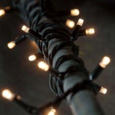 / Світлодіодна гірлянда-нитка чорний дріт 200 LED Magic Lights 14.5 м вулична теплий білий