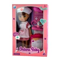 Лялька Медсестра Ardana A717 з аксесуарами шарнірна 32 см червоний з білим