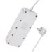 Мережевий фільтр-подовжувач 4 розетки HOCO AC21 Sunlight 3хUSB/Type C 10 А 3 м білий