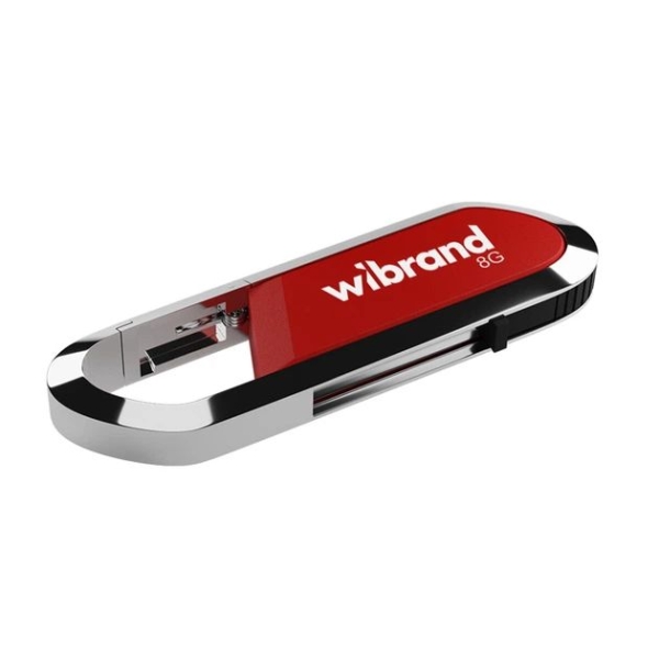 Флеш пам'ять USB 8 GВ Wibrand Aligator USB 2.0 червоний