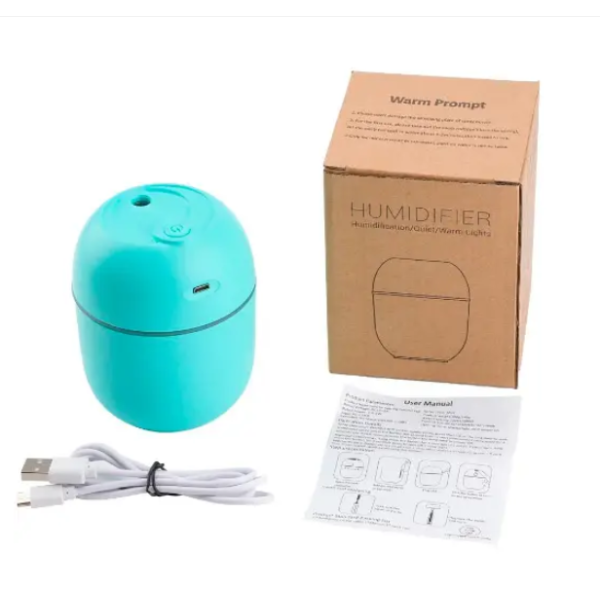 Зволожувач повітря Humidifier ультразвуковий 220 мл блакитний
