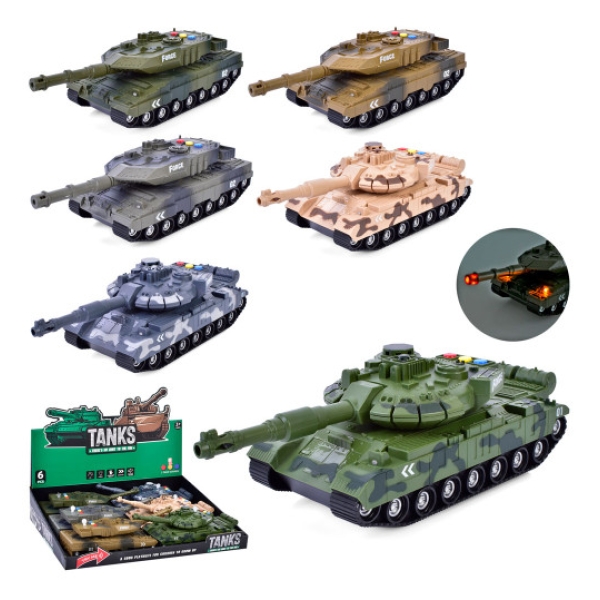 Іграшковий танк 8805A-1-2 рухлива башня пластик 30 см зі світловими та звуковими ефектами new