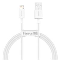 Кабель USB/Apple Lightning 1 м Baseus Superior 2.4 А білий