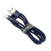 Кабель USB/Apple Lightning 1 м Baseus Cafule Cable 2.4 А синій