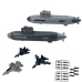 Іграшковий набір транспорту 5в1 Морський флот Т074A зі снарядами пластик 25 см сірий Іграшковий набір транспорту 5в1 Морський флот Т074A зі снарядами пластик 25 см сірий