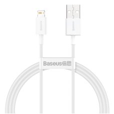 Кабель USB/Apple Lightning 1 м Baseus Superior 2.4 А білий