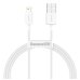 Кабель USB/Apple Lightning 1 м Baseus Superior 2.4 А білий