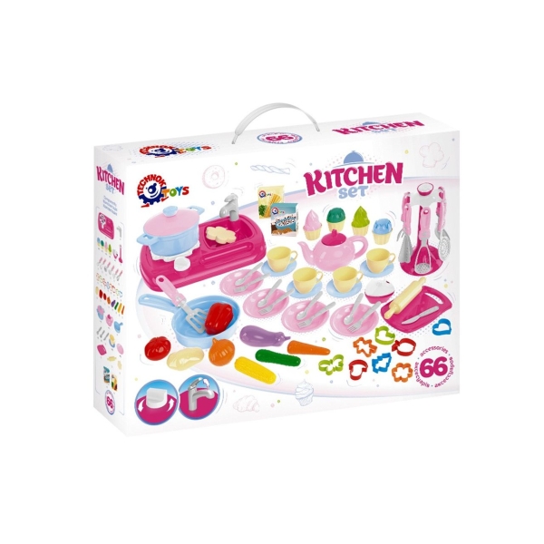 Дитячий ігровий набір 66в1 Кухня Technok Toys 7280 з плитою
