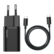 Зарядний пристрій з кабелем Type-C/Type-C 1 м Baseus 1C 25 W 5 А чорний