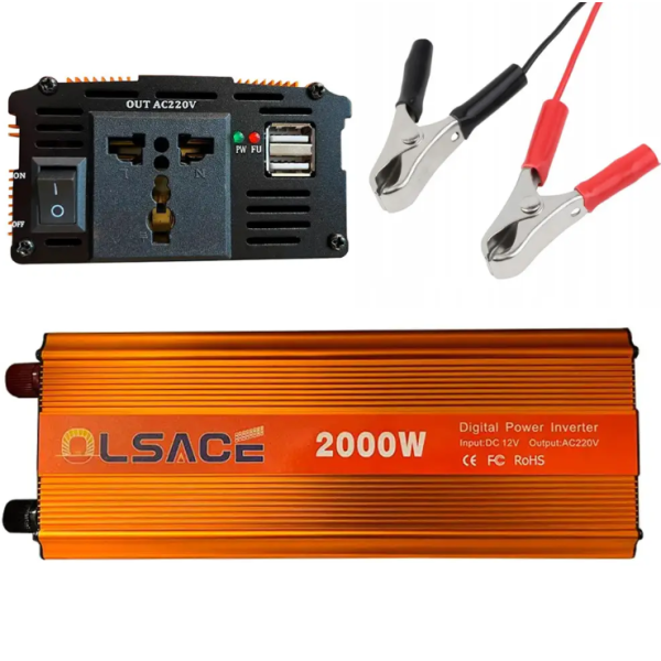 / Перетворювач напруги інвертор OLSACE 2000W 12-220V Power Inverter new