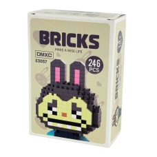 Конструктор піксельний 3057-E Labubu 246 деталей чорний