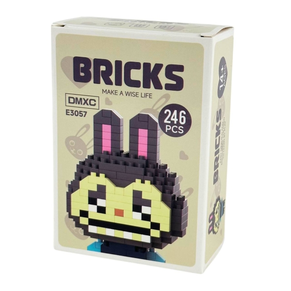 Конструктор піксельний 3057-E Labubu 246 деталей чорний