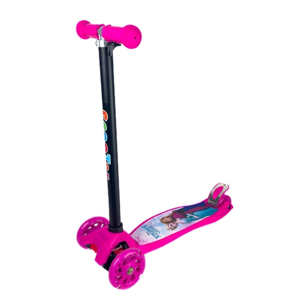 Самокат дитячий Холодне серце AT-02Y 4-колісний рожевий