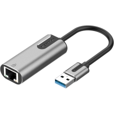 Перехідник USB M/RJ-45 F 15 см Vention CEWHB Aluminum Alloy Type сірий