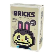 Конструктор піксельний 3057-E Labubu 246 деталей чорний