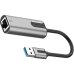 Перехідник USB M/RJ-45 F 15 см Vention CEWHB Aluminum Alloy Type сірий