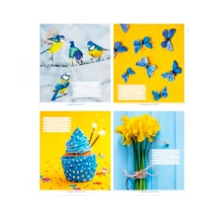 / Тетрадь 18 л. # Полиграфист 894 Желто-синее *