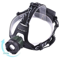 Ліхтар налобний світлодіодний Bailong BL-2188B-T6 акумуляторний чорний з сірим