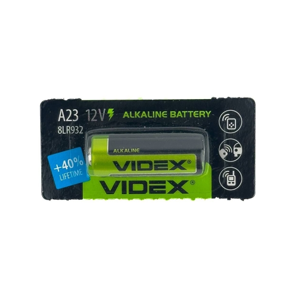 Батарейка циліндрична Videx Alkaline А23 8LR932 лужна