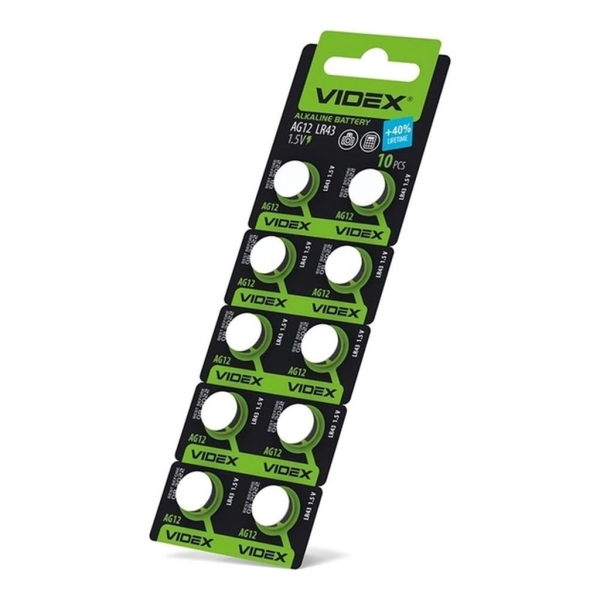 / Батарейка АG-12 Videx Alkaline (LR43), 1.5 В