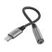 Перехідник Apple Lightning M/3.5 мм AUX F 10 см XO NB-R258C сірий