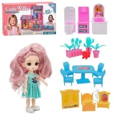 / Будинок іграшковий TK Union Group, 2 поверхи, 4 кімнати, меблі, лялечка, 23х8х38см.