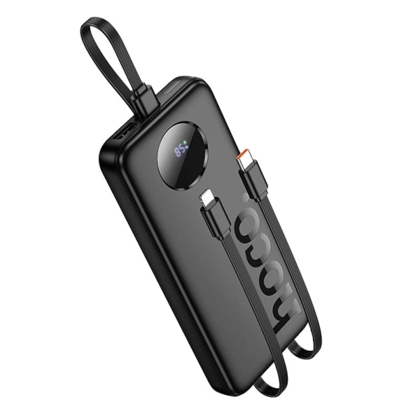 Зовнішній акумулятор HOCO J132 Sabio fully compatible power bank with 3 cables (10000mAh) Black new