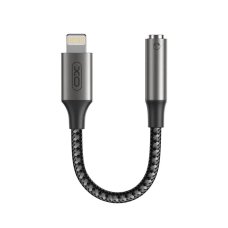 Перехідник Apple Lightning M/3.5 мм AUX F 10 см XO NB-R258C сірий