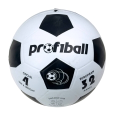 М'яч футбольний №4 Profiball VA-0018-1 білий з чорним