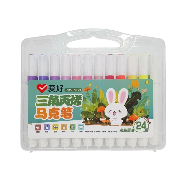 Набір маркерів акрилових 24 шт AH-PM5670-24 у кейсі 2-3 мм