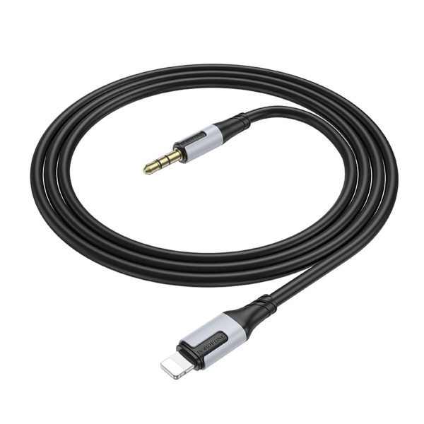 Аудiокабель Apple Lightning/3.5 мм AUX 1 м BOROFONE BL19 Creator чорний