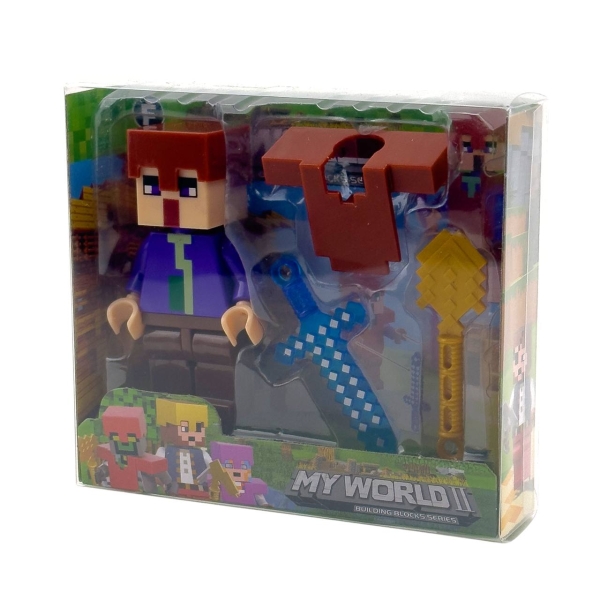 Ігрова фігурка Minecraft 19-22 з аксесуарами 10 см різнобарвний мікс