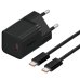 Зарядний пристрій з кабелем Type-C/Type-C 1 м Baseus GaN5 Mini 1C 30 W 3 A чорний