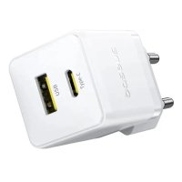 Зарядний блок живлення Type-C+USB Baseus Palm 20 W 12 V 3 А білий