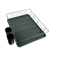 Сушарка для посуду Empire 3368 одноярусна метал 42 х 31 х 11 см чорний