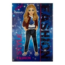 Папка для праці А4 KIDIS Fashion на гумці картон синій