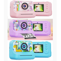 Фотоапарат-принтер 72978  3 рулони термопаперу, набір фломастерів рожевий new