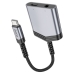 Перехідник 2в1 USB Type-C M/USB Type-C+AUX F 15 см HOCO LS39 сріблястий
