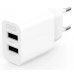 Зарядний блок живлення 2хUSB XO L109 12 W 5V 2.4 A білий
