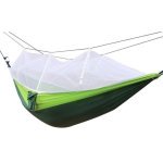 Гамак двомісний без планки UKC Hammock Net 260 х 135 см до 140 кг нейлон з сіткою зелений