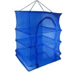 Сітка для сушки універсальна 3 яруси 45 х 45 х 75 см підвісна синій