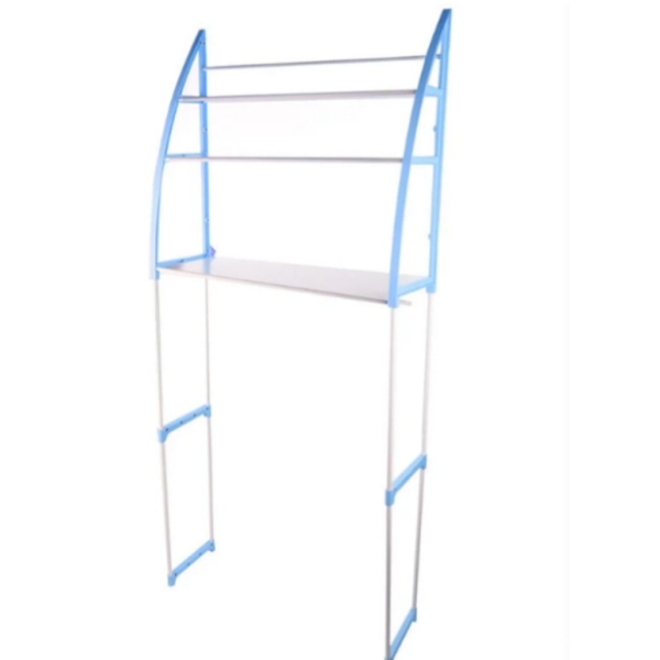 Полиця для встановлення над пральною машиною 152 х 68 х 23 пластик білий з блакитним